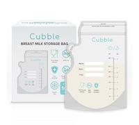 100 Pcs Cubble Disposable Breastmilk Freezer Bags - Pre-Sterilized, Leak-Proof, 8oz/250ml Milk Storage Bags with Pour Spout & Double Zipper - Space-Saving Breastfeeding Essentials