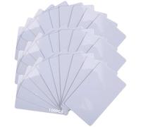100 Pcs CUID NFC Cards, NFC Tags with CUID Chip, Rewritable Blank White Cards, Smooth Finish, Reusable NFC Induction Card for Elevator Access Control and Mobile NFC Copy
