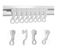 100 Pcs Curtain Hooks, Curtain Track Gliders, For Smooth Sliding, Universal Rail Gliders For Home, Office