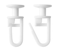 100 Pcs Curtain Hooks Plastic 11 mm White Curtain Track Glider Hooks for Window Door Shower Curtains