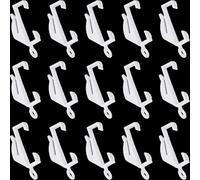 100 PCS Curtain Rail Gliders, White Plastic Curtain Hooks for Track, Sliding Curtain Hook Gliders for Window, Door, Shower Rail, Smooth Silent Track Runners