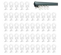 100 Pcs Curtain Track Gliders,Curtain Rail Gliders,Plastic White curtain track Hook Rollers,Suitable For Family Living Room,Bedroom And Other Living Spaces,Hotels