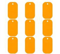 100 PCS Custom Blank Dog Tags Personalized Military Tactical Pet Identification Tags Aluminum Cat Dog Name Pendants,Yellow,50X30X1MM