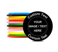 100 Pcs Custom Plastic Poker Chips for 9 Colors, Personalized Image or Text,Put Design on a Chip HD Printing,Set for Bar Tokens,Corporate Publicity,Couples,Party