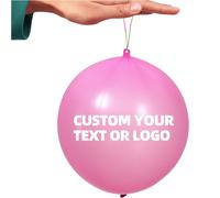 100 pcs Custom Punch Balloons with Logo, Text or Image - Thickened Durable Balloons with Rubber Band Handles for Weddings, Parties, Events & Photo Props (7-9inch(5g))