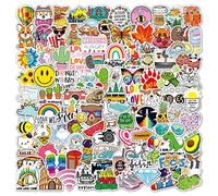 100 Pcs Cute Aesthetic Stickers for Scrapbooking Journaling Laptop Suitcase Guitar Skateboard, Waterproof Vinyl Sticker Set for Adults Teens Preppy Kids