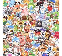 100 Pcs Cute Animal Stickers, Colorful Waterproof Kawaii Sticker, Various Cartoon Animals Sticker for Water Bottles, Skateboard, Luggage, Laptop, Suitcase, Guitar