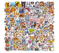 100 Pcs Cute Animals Stickers - Waterproof Nature Animal Vinyl Cartoon Aesthetic for Laptop, Skateboard, Water Bottle, Hydro Flasks, Luggage, Phone, Cars, Bike - for Teens, Girls, Boys