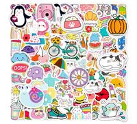 100 Pcs Cute Stickers Aesthetic for Girls Teens Vinyl Waterproof Sticker Kawaii Stickers for Scrapbooking Kindle Scrapbook Laptop Bookish Water Bottles Skateboard