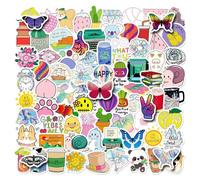 100 PCS Cute Stickers Aesthetic, Waterproof Positive Affirmation Stickers for Adults, Self Adhesive Funny Wall Art Decals for Scrapbook, Laptop, Luggage, and Water Bottles, Suitcases, Skateboard