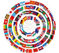 100 Pcs Different Countries Flag Toothpicks World Flags Cocktail Sticks Double Sided Print Assorted Food Flags Paper Flag Sticks Fruit Food Picks Cake Topper Sticks for Party Decoration Game