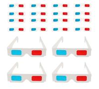 100 Pcs Disposable 3d Movie Glasses White Paper Cardboard