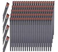 100 Pcs Disposable Angled Eyebrow Brushes, Angled Eyeliner Brush Brow Tint Brushes Eye Shadow Applicator Sticks for Women Salon Beauty Cosmetic Makeup Tool Esthetician Supplies Black