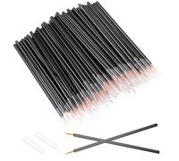 100 PCS Disposable Eyeliner Brush Set, Ultra-Fine Point Cosmetic Applicator, For Eye Makeup, Lip Liners, and Detail Painting, Disposable Mascara Wands Lip Brushes Makeup Tools (Black, Yellow)