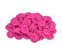 100 Pcs Disposable Finger Protectors, Finger Cots, Latex Anti-Static Finger Tip Rubber Protect Keeping Dressing Dry and Clean, for Beauty Electronic Repair (Pink)