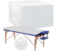 100 Pcs Disposable Massage Table Sheets, Non Woven Spa Bed Sheet Waterproof & Oilproof Bed Cover for Massage Table, Beauty Salon, Hotel, Tattoo, Travel, 80x180cm, White