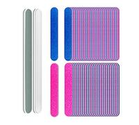 100 Pcs Disposable Nail Files 180/240, Double Sided Emery Board, Nail File Buffer Set for Natural Fake Nails for Home and Salon Use with Free Nail Polishing Buffer