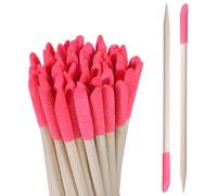 100 Pcs Disposable Sanding Sticks for Plastic Models, Double Headed Wooden Cuticle Pusher Sticks Natural Pumice Stone Cuticle File Pink Manicure Fine Detailing Tools for Manicure Pedicure Home Salon