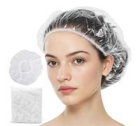 100 Pcs Disposable Shower Caps, 42cm Large Waterproof Shower Cap, Elastic Shower Caps,Hair Cap for Women, Home, Spa, Salon,Hotel and Travel