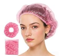100 Pcs Disposable Shower Caps, 42cm Large Waterproof Shower Cap, Elastic Shower Caps,Hair Cap for Women, Home, Spa, Salon,Hotel and Travel