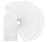 100 Pcs Dog Teeth Cleaning Finger Pads, Thumb Protector Disposable, Non-Woven Fabrics Finger Cots, Thumb Cot for Cleaning, Smearing, Home Travel (White)