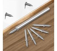 100 Pcs Double Head Skirting Thread Seamless Nail - Double Headed Nails - Rust Proof No Trace Invisible Security Skirting Thread Screws Set (100 Pcs + Extender)