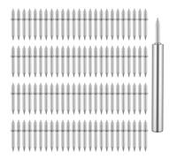 100 Pcs Double-Head Skirting Thread Seamless Nail Invisible Fasteners Hardware Nails No Mark No Hole Fasteners Nails with Sleeve Tool Skirting Line Without Marks Nail for Solid Wood Trim & Baseboards