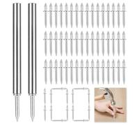 100 Pcs Double Head Skirting Thread Seamless Nail, Skirting Board Nails Rust Resistant Solid Wood Cow Horn Nails Reverse Fastening Non-Marking Installation for Home Decor Carpentry Building Projects