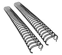 100 Pcs Double Loop Binding Wire 3/8 Inch 9.5mm Black 34 Rings, Nylon Coated Binding Spines for Document Binding, Compatible with 3:1 Pitch Binding Machines