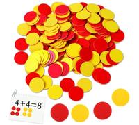 100 Pcs Double Sided Counters for Maths, Coloured Plastic Counters Red Yellow, Place Value Counter & Counting Tokens for Kids,Maths Counter for Classroom,Bingo Chips,Early Years Learning Resources
