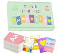 100 PCS Double-Sided Flash Cards for Toddlers, First Words Flashcards