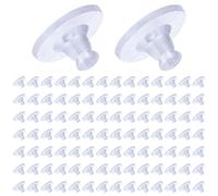 100 Pcs Earring Backs, Silicone Earring Backs for Studs, Flying Saucer Design, Clear Earrings Accessory Transparent Rubber, Comfortable Silicone Ear Pad Backs for Daily Sleeping Wear, Non-Allergenic