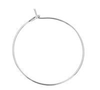 100 Pcs Earring Hoops for Jewelry Making, Hoop Earrings Finding Steelround Open Earrings Beading Hoop for DIY Jewelry Making Wedding Party Favor (Silver 30 * 25MM)