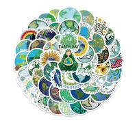 100 Pcs Earth Day Stickers Pack, Waterproof Vinyl Decals for Laptop, Notebook, Phone Case, Tablet, Scrapbook, Suitcase, Desktop | Eco Friendly Planet Protection Theme for Teens and Adults