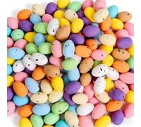 100 Pcs Easter Mini Eggs Decorations, Foam Artificial Bird Egg, Pastel with Speckled Design, Exquisite Imitation Egg for Easter Party Decorations, Basket Filler, Table Centerpieces, DIY Craft Projects