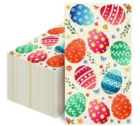 100 Pcs Easter Napkins Disposable - Easter Eggs, Floral Design, He Is Risen, Paper Guest Towels for Dinner, Bathroom & Holiday Decor