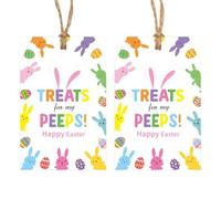 100 PCS Easter Paper Gift Tags with 99Ft Natural Jute Twine Hanging Labels for Easter Gifts Wedding Favors Present and DIY Art Crafts Wedding Birthday