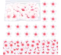 100 pcs Edible Cupcake Toppers,Edible Cherry Blossoms Cake Decorations, Rice Paper,Cherry Blossoms Cake Toppers,for Wedding Cake,Happy Birthday Party Decoration and Summer Hawaii Theme Jungle Party