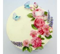100 Pcs Edible Rice Wafer Paper Flowers & Butterflies - Rose, Peach Blossom, Hydrangea, Lavender, Butterfly - Gluten-Free Cake Decorating Toppers for Baking, Cupcakes, Cookies
