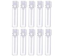100 Pcs Empty Perfume Sample Bottles Mini Glass Refillable Sample Vial Containers with Clear Cap for Aromatherapy, Essential Oil, Fragrance and Liquid (1ml)
