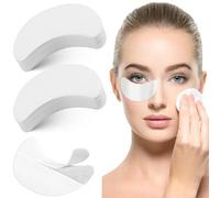 100 Pcs Eye Shadow Shield Protector, Disposable Eye Pads for Lash Extensions, 3.35" X 1.97" Lint Free Eye Make-Up Shield Protector, White Eyeshadow Stickers Prevent Makeup Residue for Eyeliner Makeup