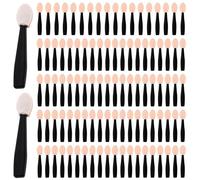 100 Pcs Eyeshadow Brush, Disposable Eye Shadow Sponge Applicators Mini Dual Sided Portable Travel Eye Shadow Applicator Sticks Multipurpose Lips Eye Makeup Brushes with Sponge Tip for Women Girls