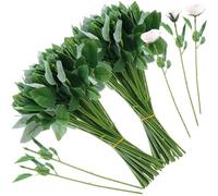 100 Pcs Fake Rose Stems With Faux Leaves, Floral Arrangement Supplies For Weddings, Diy Tools For Crafts And Decorations, Perfect For Parties