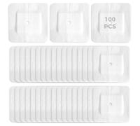 100 Pcs Feeding Tube Pads With Adjustable Holes, Non-Woven, Breathable Adhesive Bandages For G Tubes, J Tubes, Iv Lines