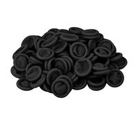 100 Pcs Finger Cots, Disposable Finger Protectors, Latex Anti-Static Finger Tip Rubber Protect Keeping Dressing Dry and Clean (100 Pcs, Black)