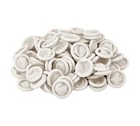100 Pcs Finger Cots, Disposable Finger Protectors, Latex Anti-Static Finger Tip Rubber Protect Keeping Dressing Dry and Clean (100 Pcs, White)