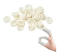 100 PCS Finger Cots Finger Tip Rubber Protect Keeping Dressing Dry and Clean Disposable Finger Gloves White