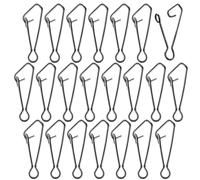 100 Pcs Fishing Snaps Lure Clips, Quick Change Connector Swivels Snap Clips, Fishing Tackle Accessories for Saltwater Freshwater (35mm)