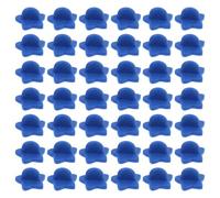 100 Pcs Five Pointed Star Brooch Clutch Rubber Pin Back Blue