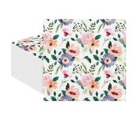 100 Pcs Floral Wildflower Cocktail Beverage Napkins Paper 3 Ply (6.5x6.5") - Wild Flower Dinner Hand Paper Dessert Napkins for Wedding, Bridal, Baby Shower, Birthday, Tableware Party Supplies